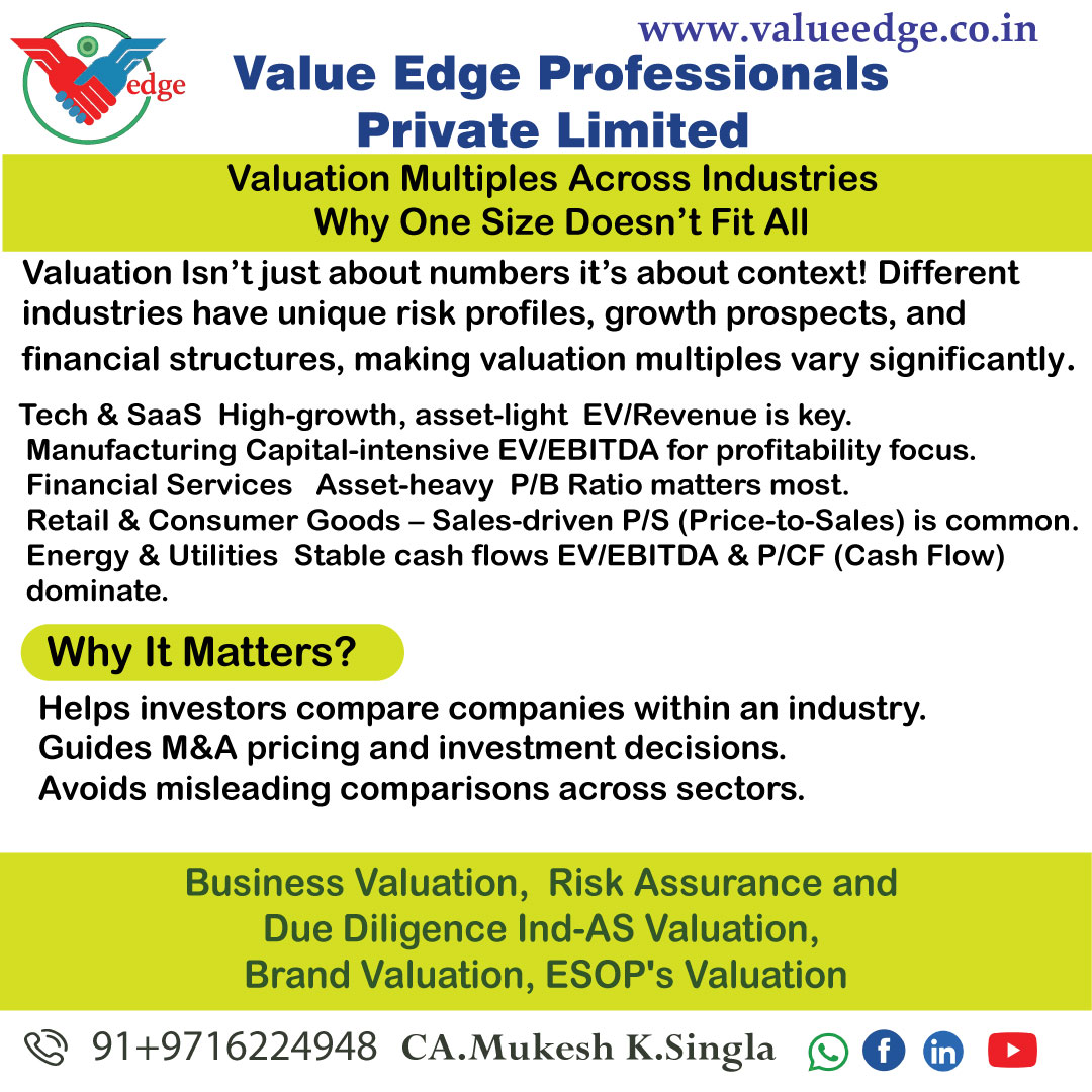 Valuation Multiples Across Industries – Why One Size Doesn’t Fit All!